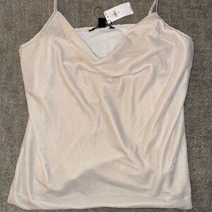 Elegant Cream Velvet Women's Top